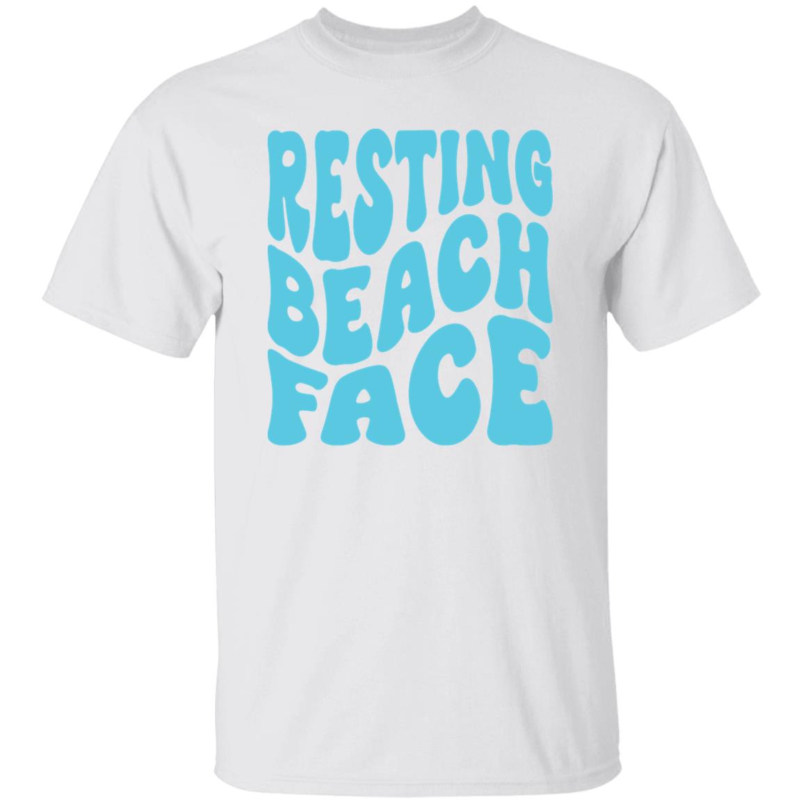 Resting Beach Face Retro Beach T-Shirt