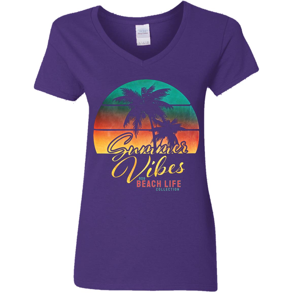 Summer Beach Vibes Ladies T-Shirt