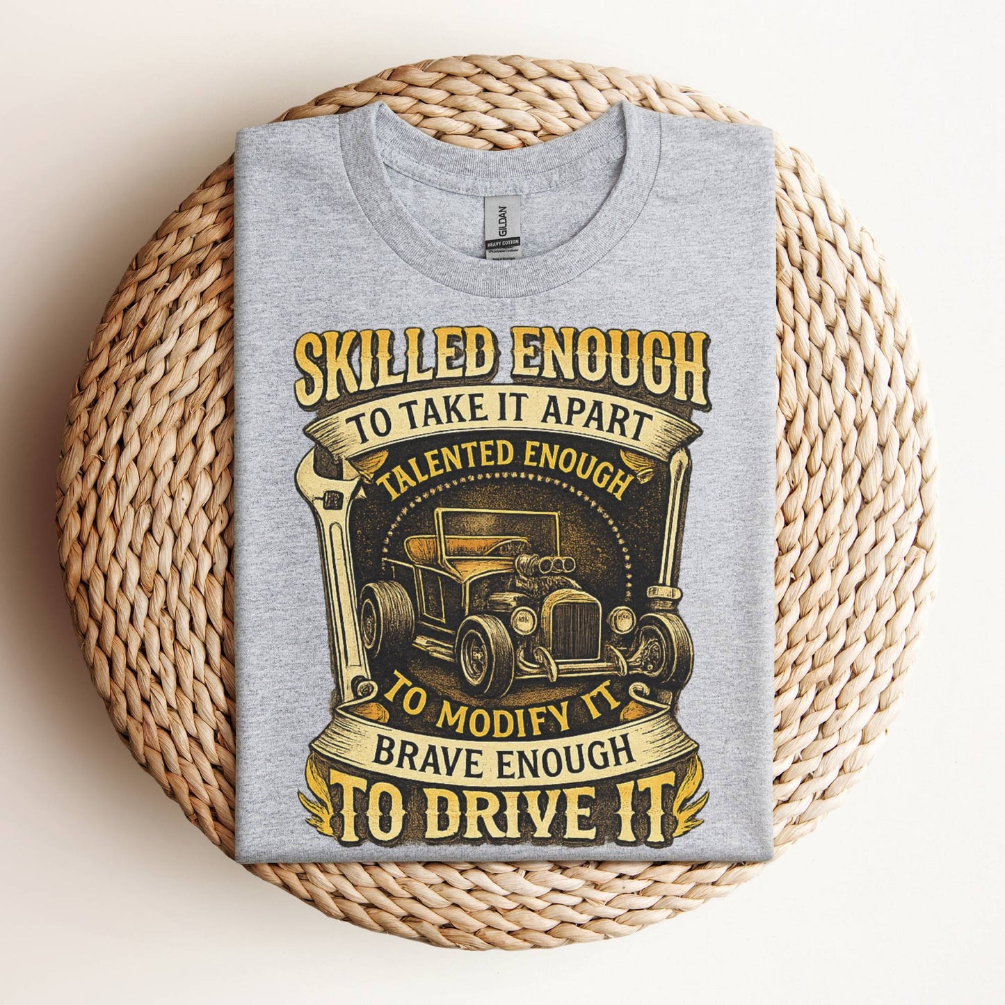 Skilled Enough To Modify It Hot Rod Mechanic Shirt