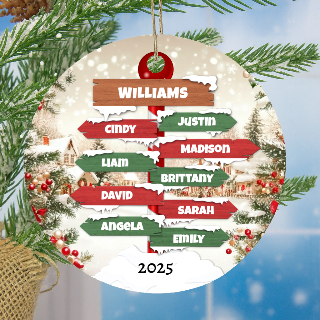 North Pole Signpost Ornament