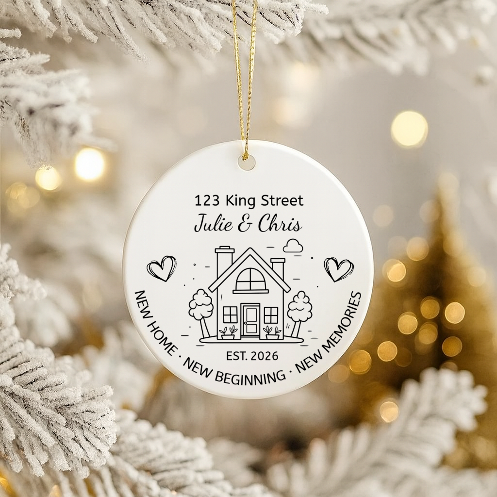 40172 Personalized New Home Ornament with Address & Established Year