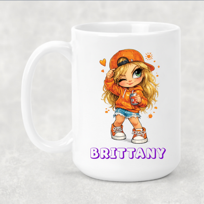Personalized Sassy Girl - Not Dramatic Just Narrating My Feelings Loudly Coffee Mug