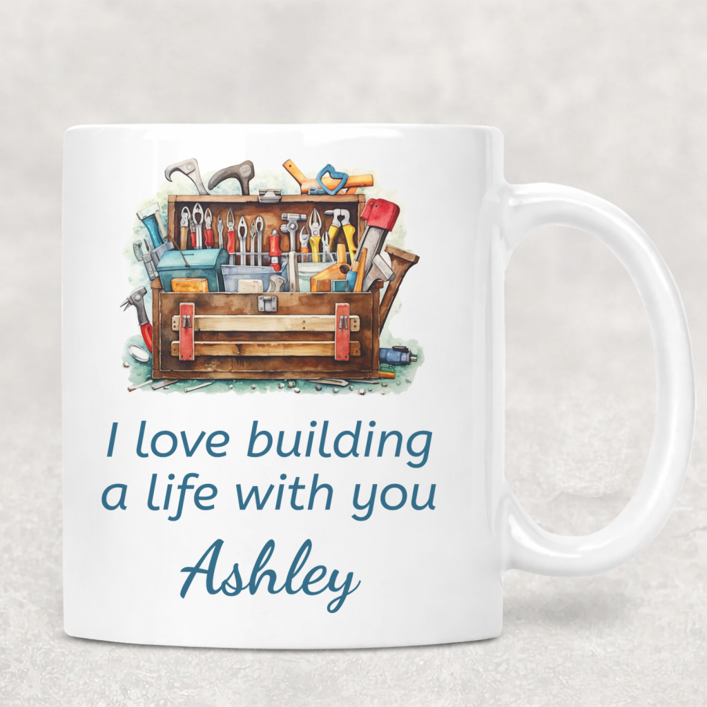 Personalized Love Building a Life with You Fixit Mug