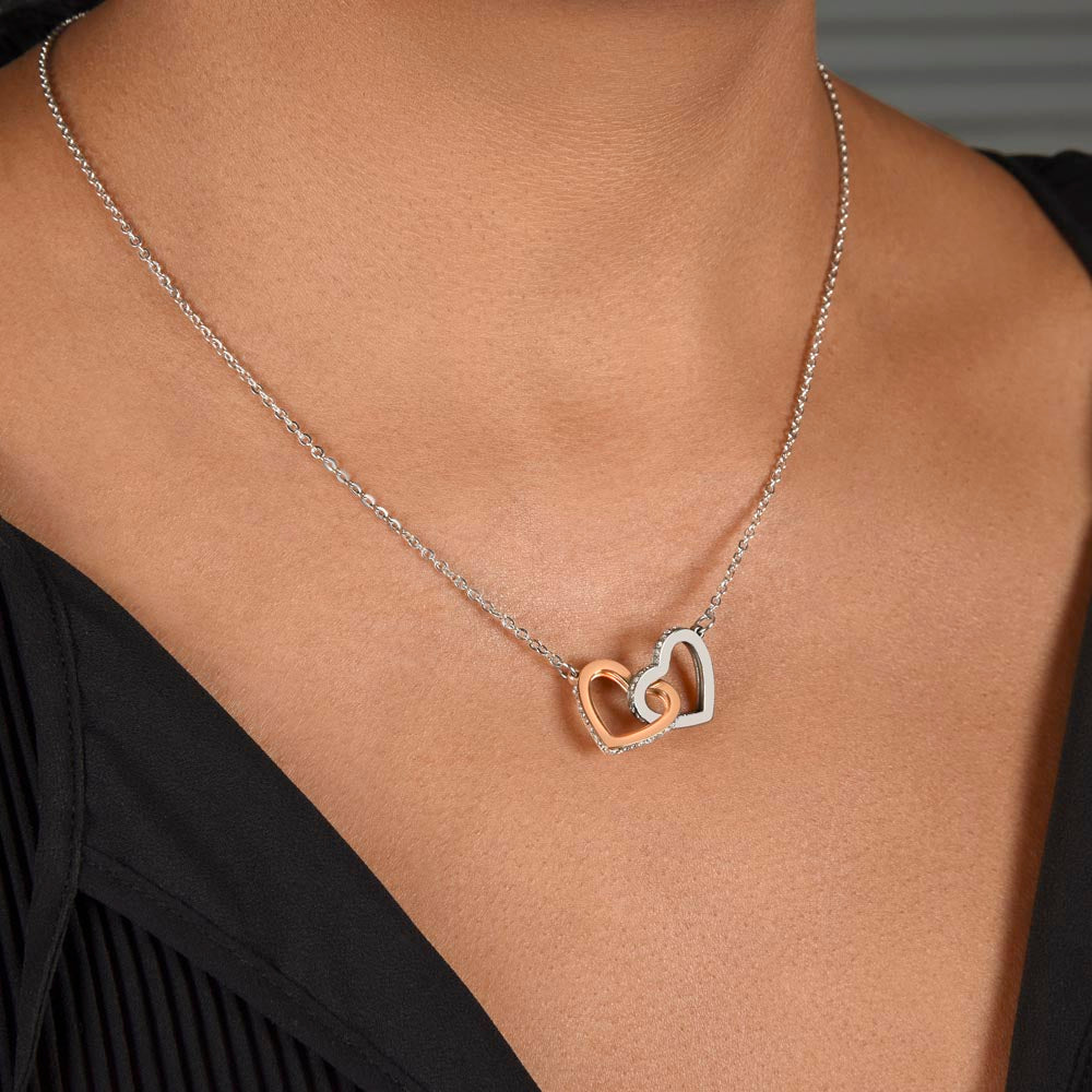 Personalized Sister Necklace – Two Hearts Linked For Life - Gift for Sister
