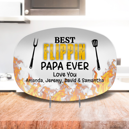Best Flippin Papa Personalized Platter