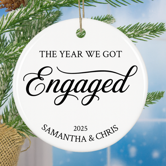 The Year We Got Engaged Personalized Decoration