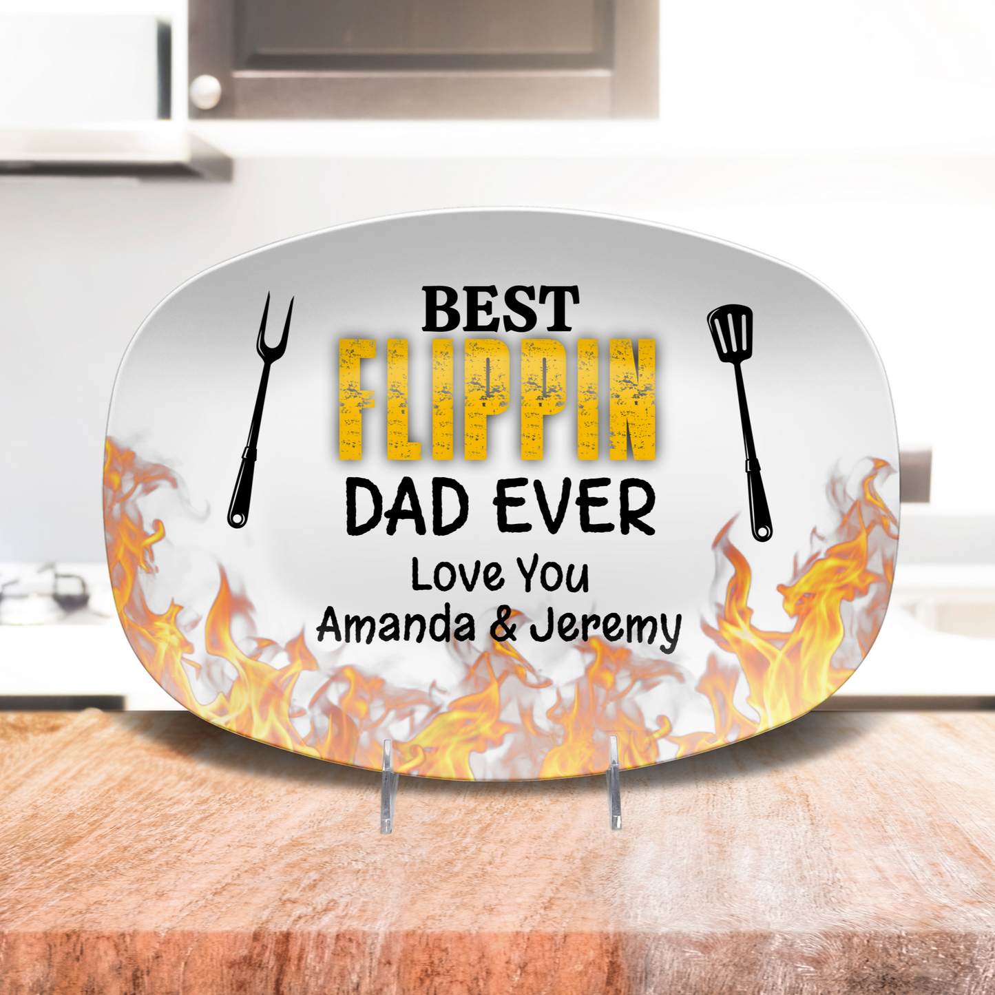 Best Flippin Dad Personalized Platter