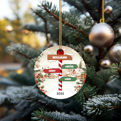 North Pole Signpost Ornament