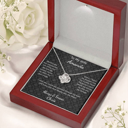 Personalized Meeting You Was Fate Wife Necklace Anniversary Gift