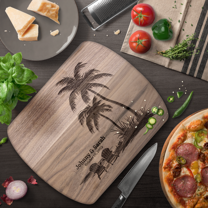 Tropical Beach Cutting Board Personalized