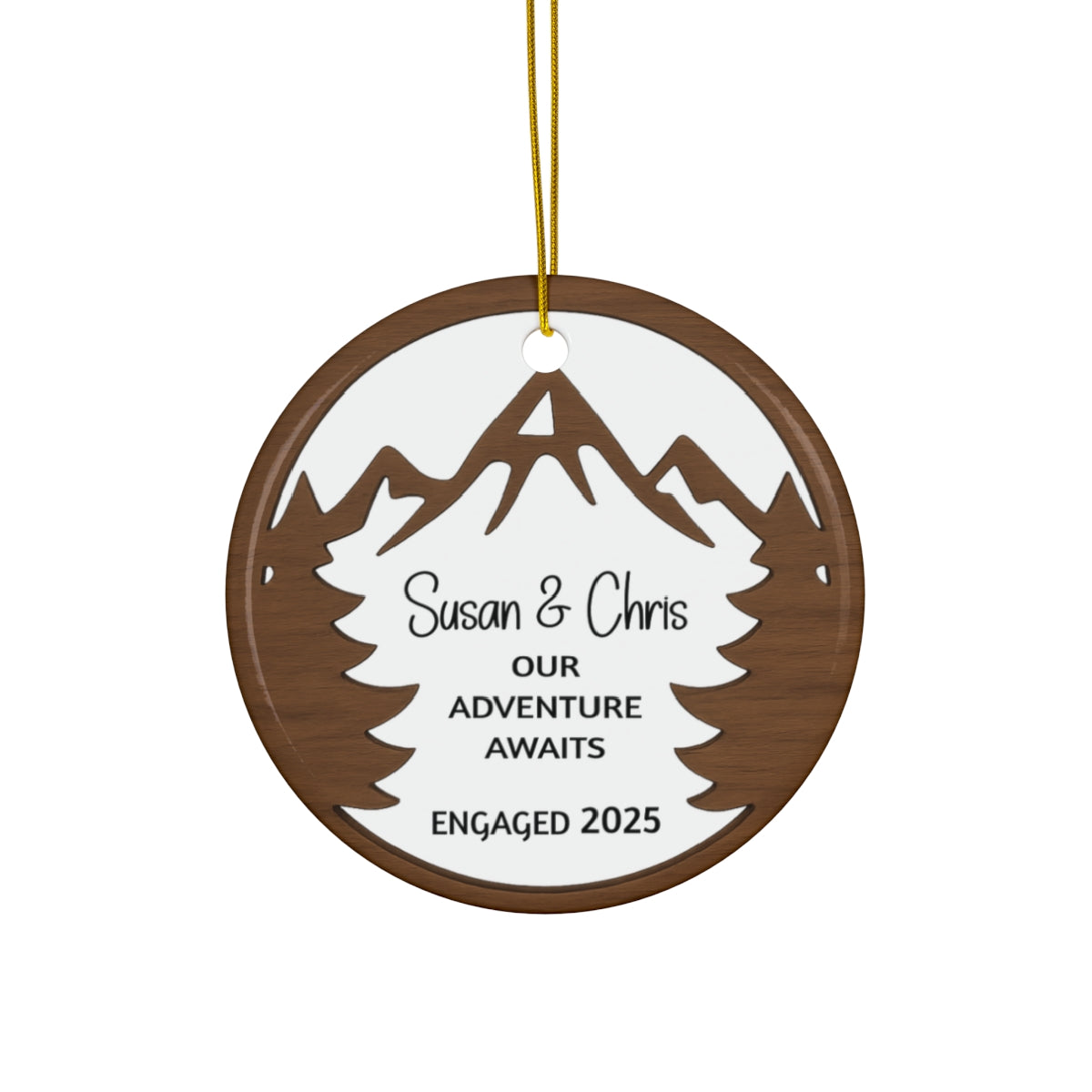 Mountain Engagement Ornament