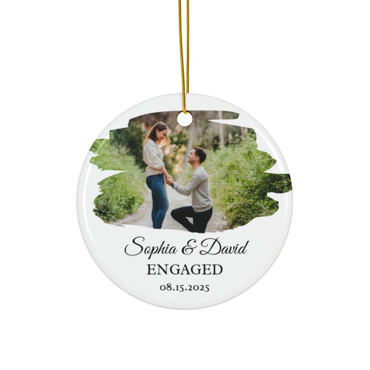 Engagement Photo Ornament