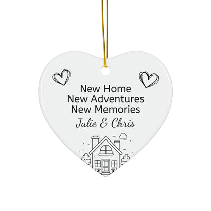 Personalized New Home Christmas Ornament for Couple