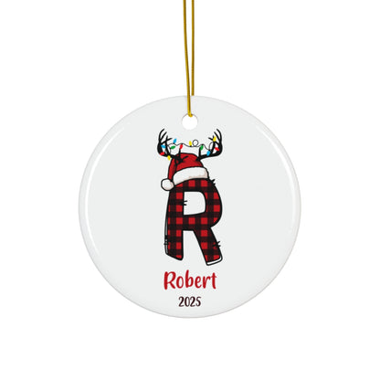 Personalized Name Ornament Plaid