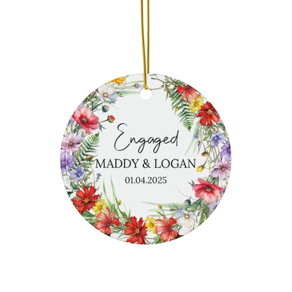Engagement Wildflower Ornament