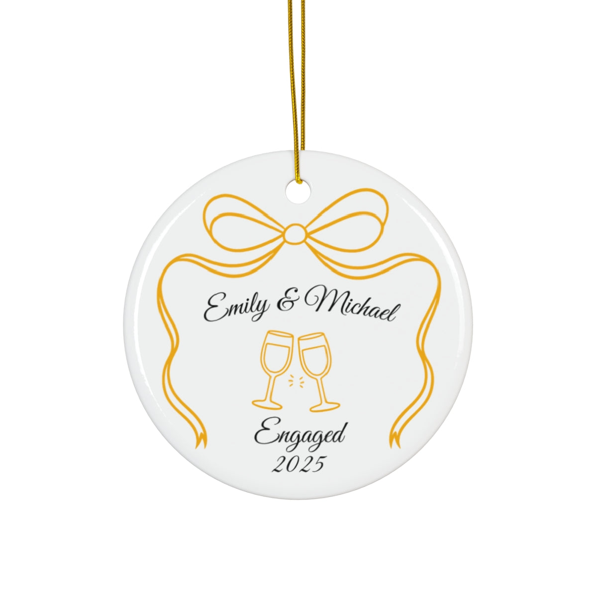 Engaged Personalized Ornament