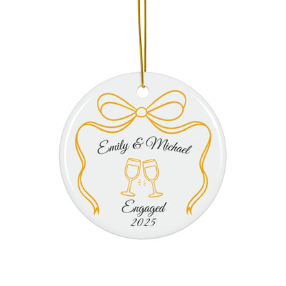 Engaged Personalized Ornament