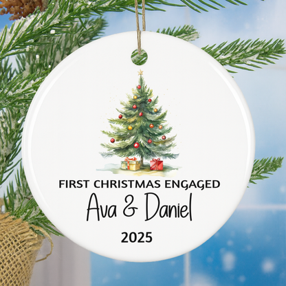 Personalized Tree Engaged Ornament