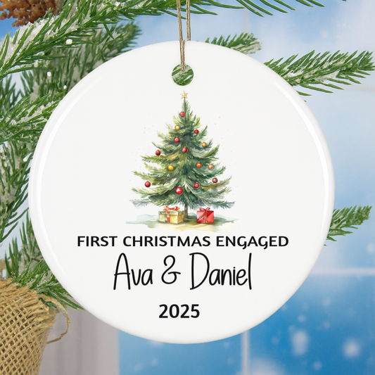 Personalized Tree Engaged Ornament