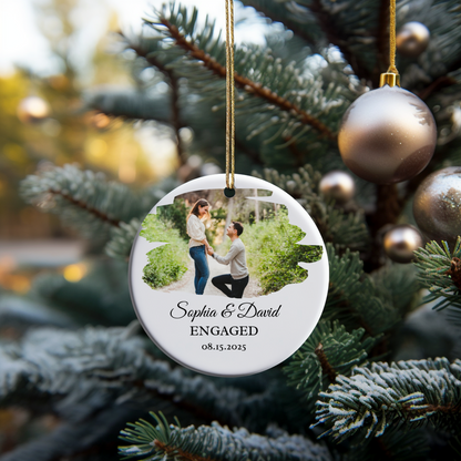 Engagement Photo Ornament