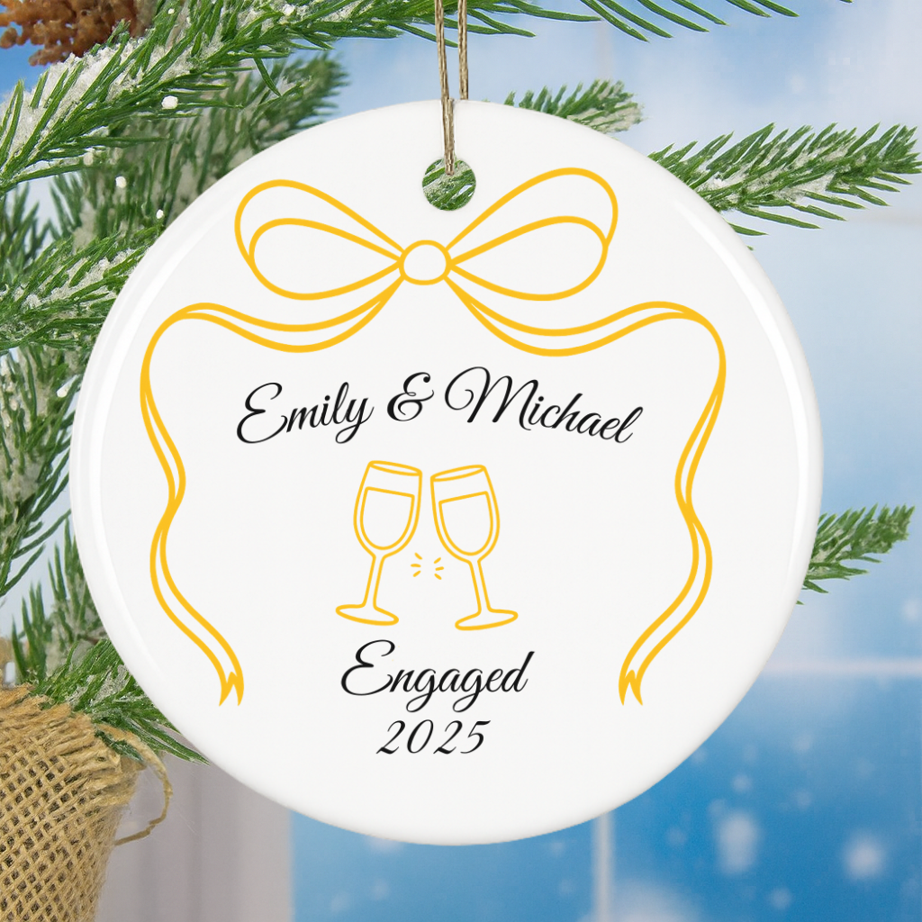 Engaged Personalized Ornament