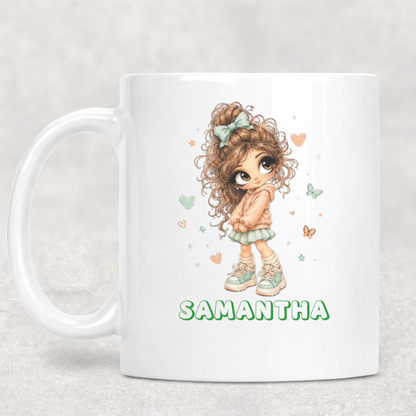 Personalized Sassy Girl - Not Loud Just Personality with Volume Coffee Mug