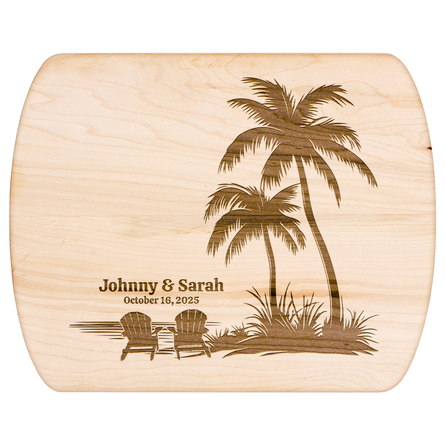 Tropical Beach Cutting Board Personalized