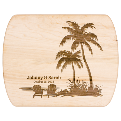 Tropical Beach Cutting Board Personalized