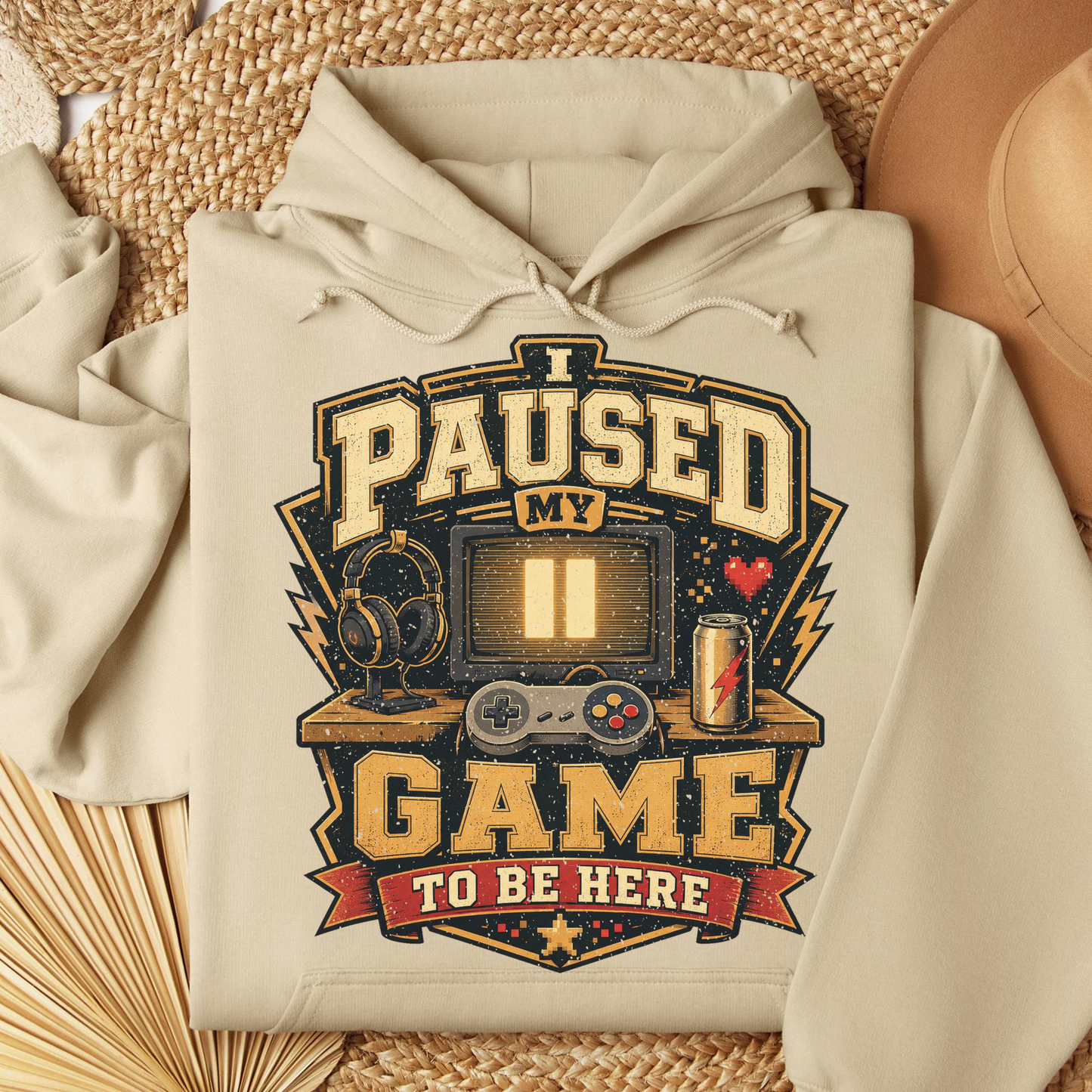 I Paused My Game to Be Here Funny Gamer Hoodie