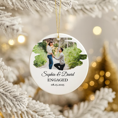 Engagement Photo Ornament