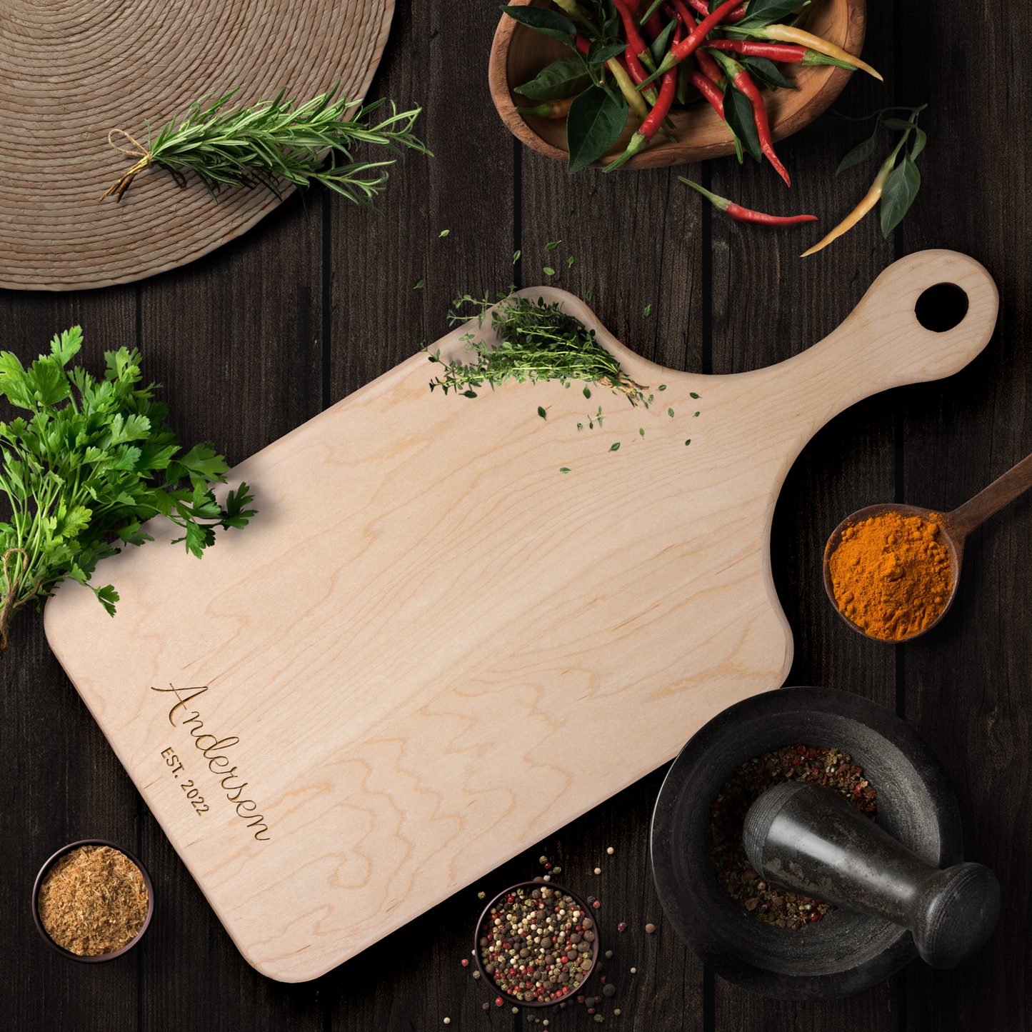 Personalized Name & Date Cutting Board