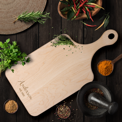 Personalized Name & Date Cutting Board
