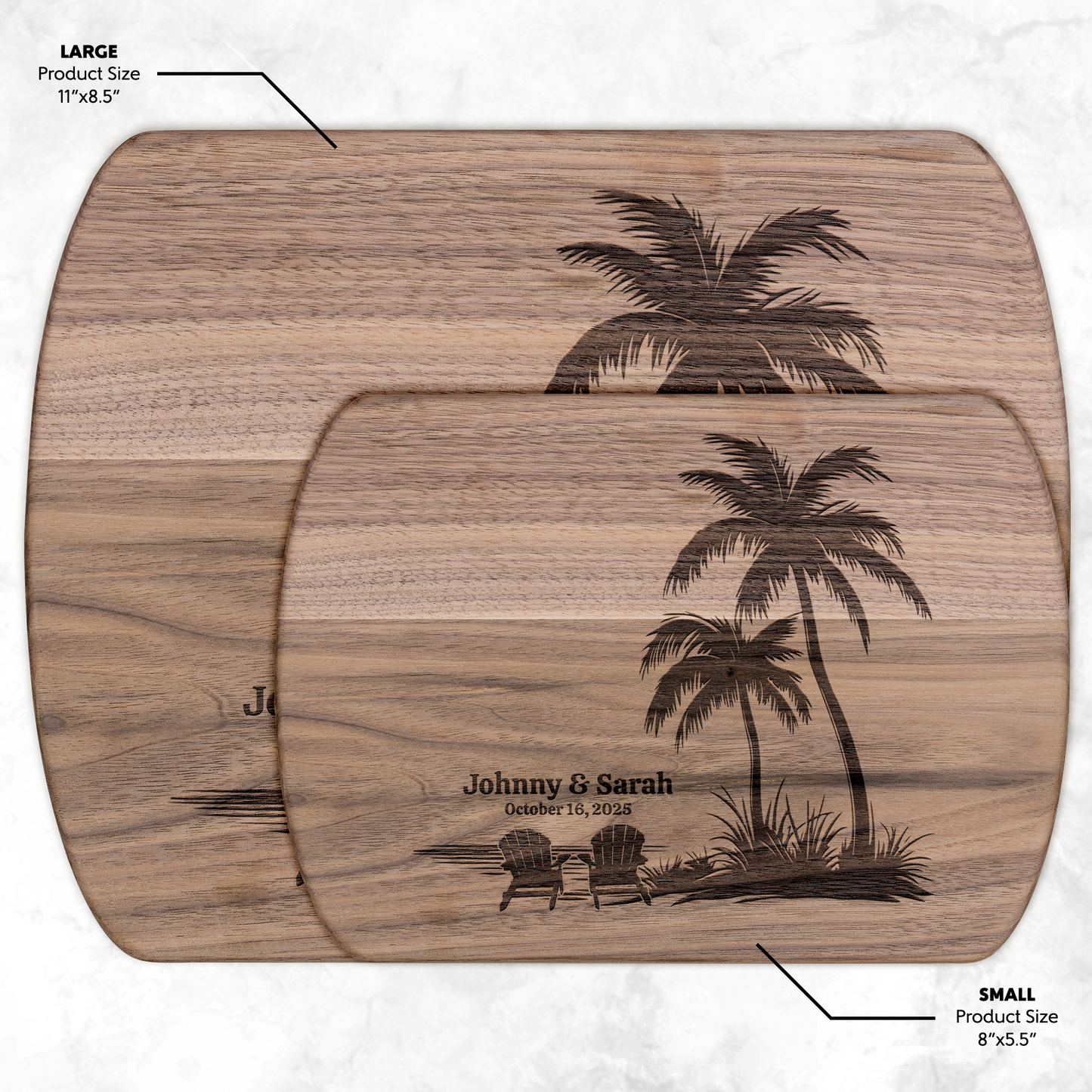 Tropical Beach Cutting Board Personalized