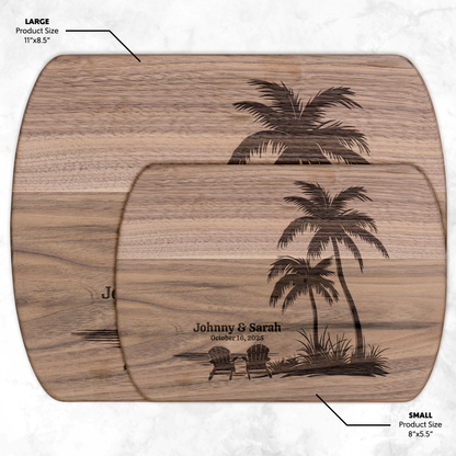 Tropical Beach Cutting Board Personalized