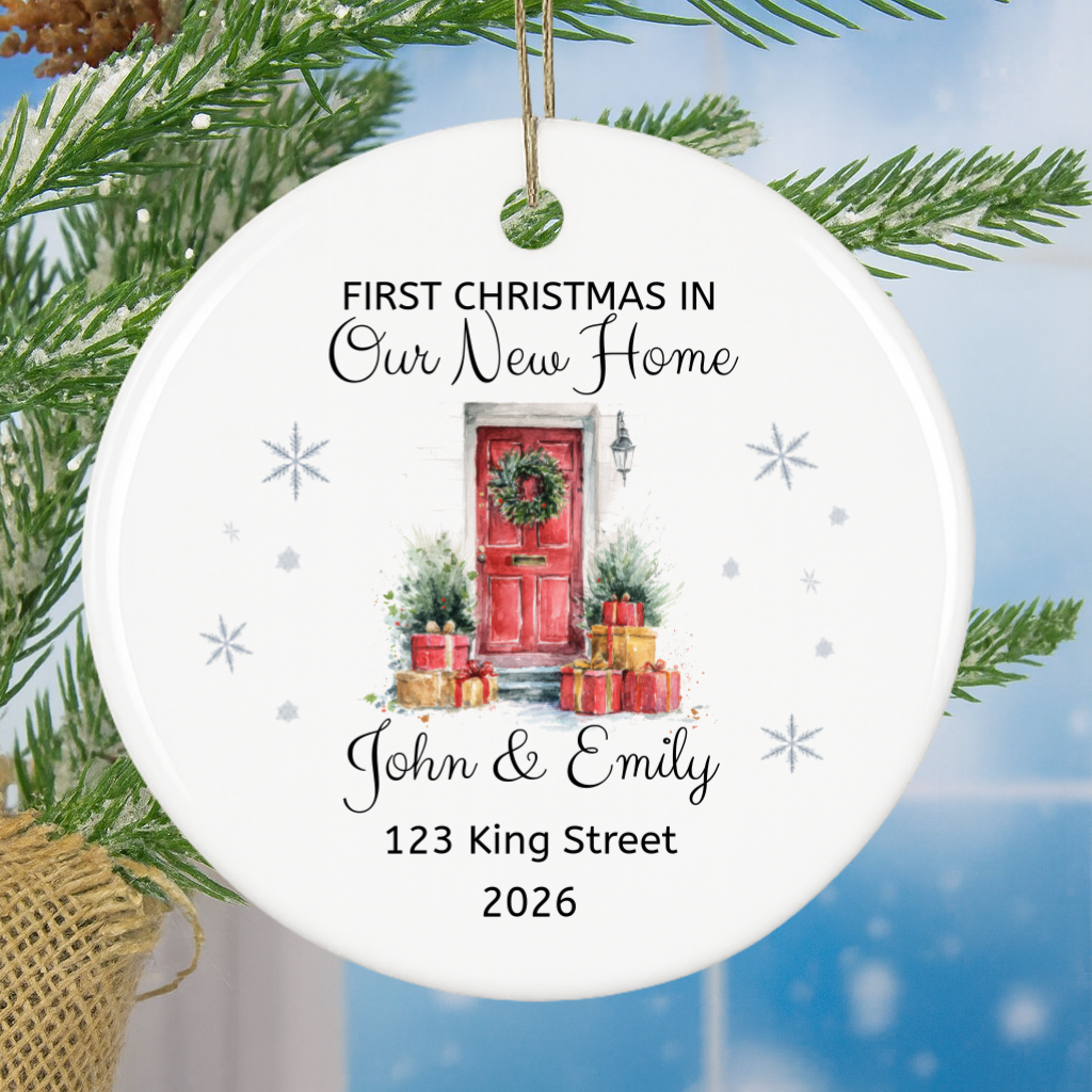 Personalized First Christmas in Our New Home Ornament