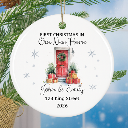 Personalized First Christmas in Our New Home Ornament