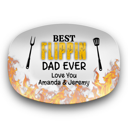 Best Flippin Dad Personalized Platter