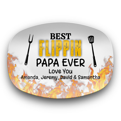 Best Flippin Papa Personalized Platter