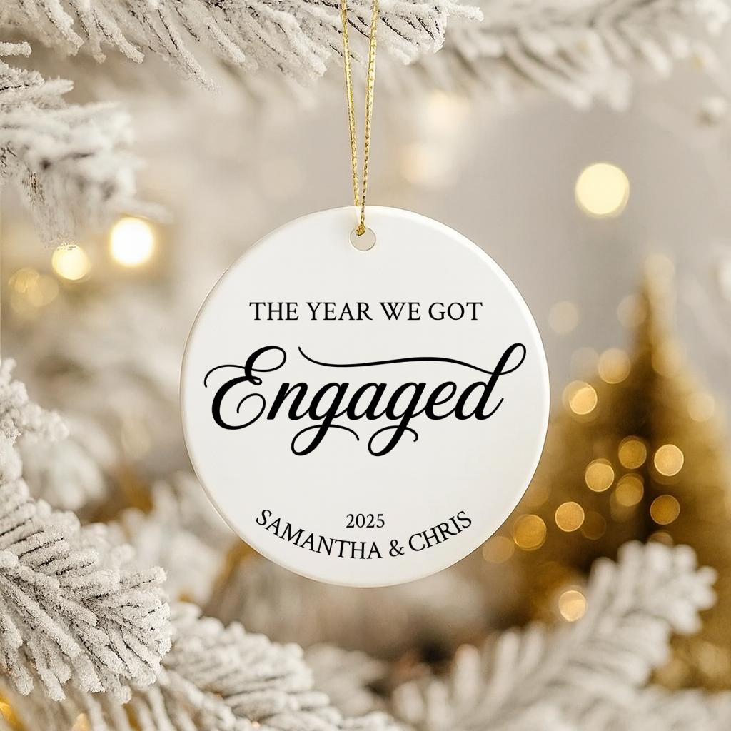 The Year We Got Engaged Personalized Decoration