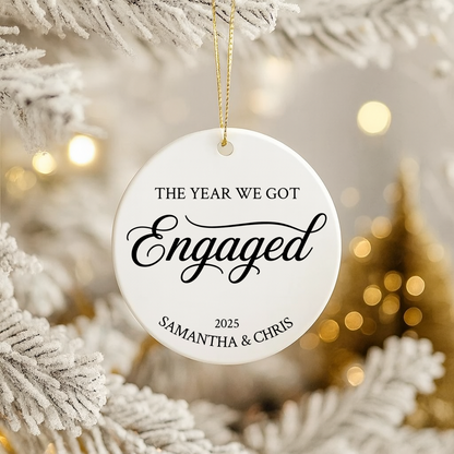The Year We Got Engaged Personalized Decoration