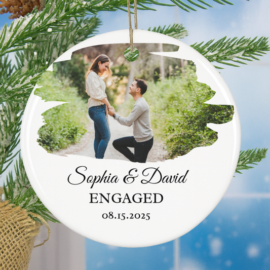 Engagement Photo Ornament