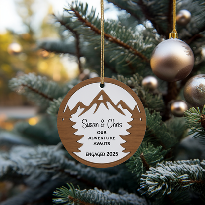 Mountain Engagement Ornament