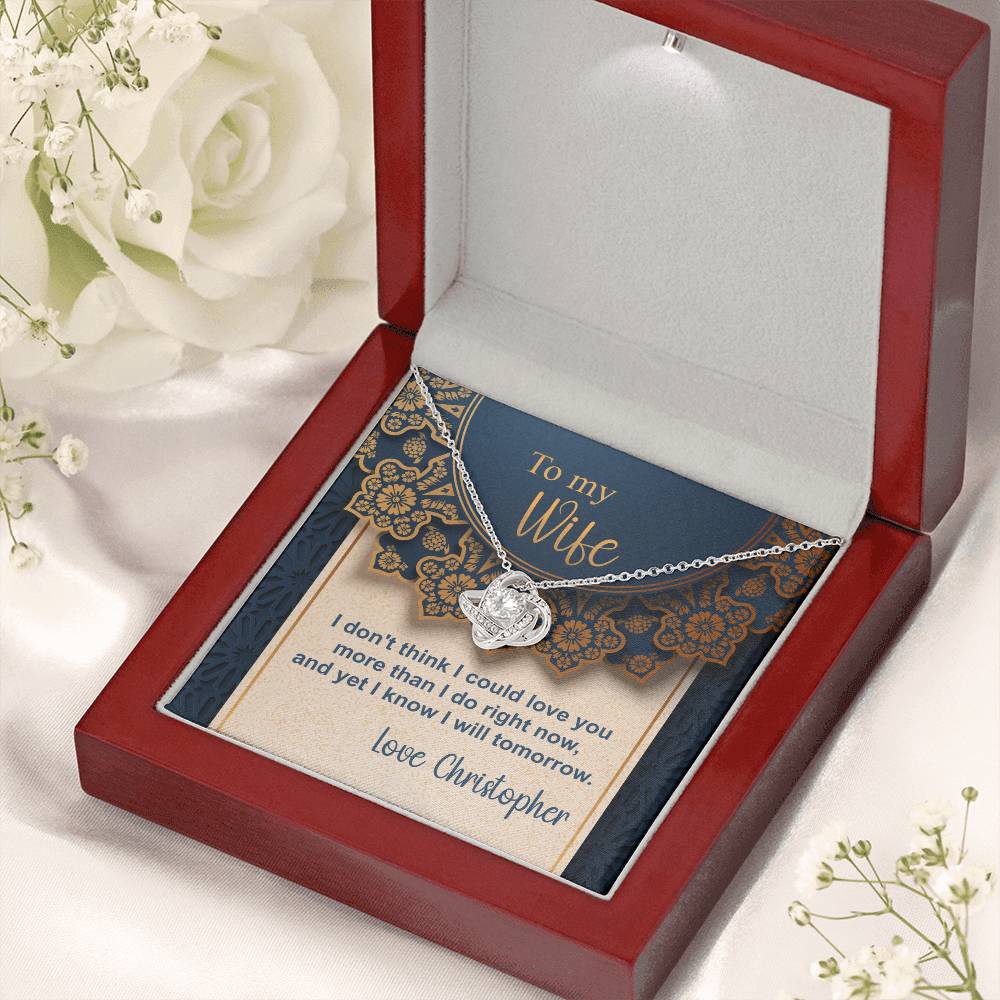 To My Wife - Love You More Personalized Necklace