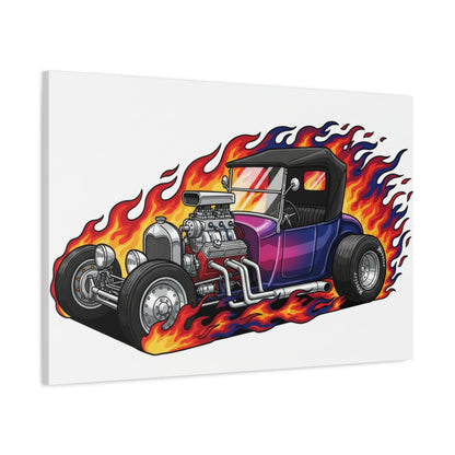 Personalized Cartoon-Style Car Canvas Art