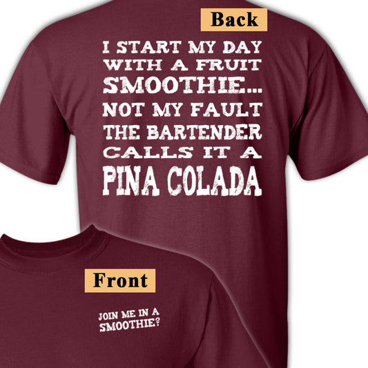 Smoothie Vs Pina Colada Beach T-Shirt