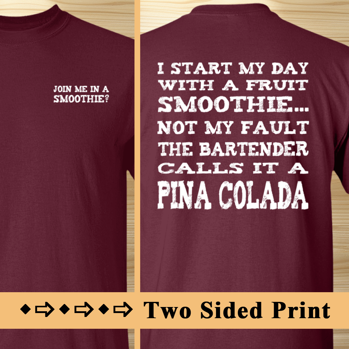 Smoothie Vs Pina Colada Beach T-Shirt