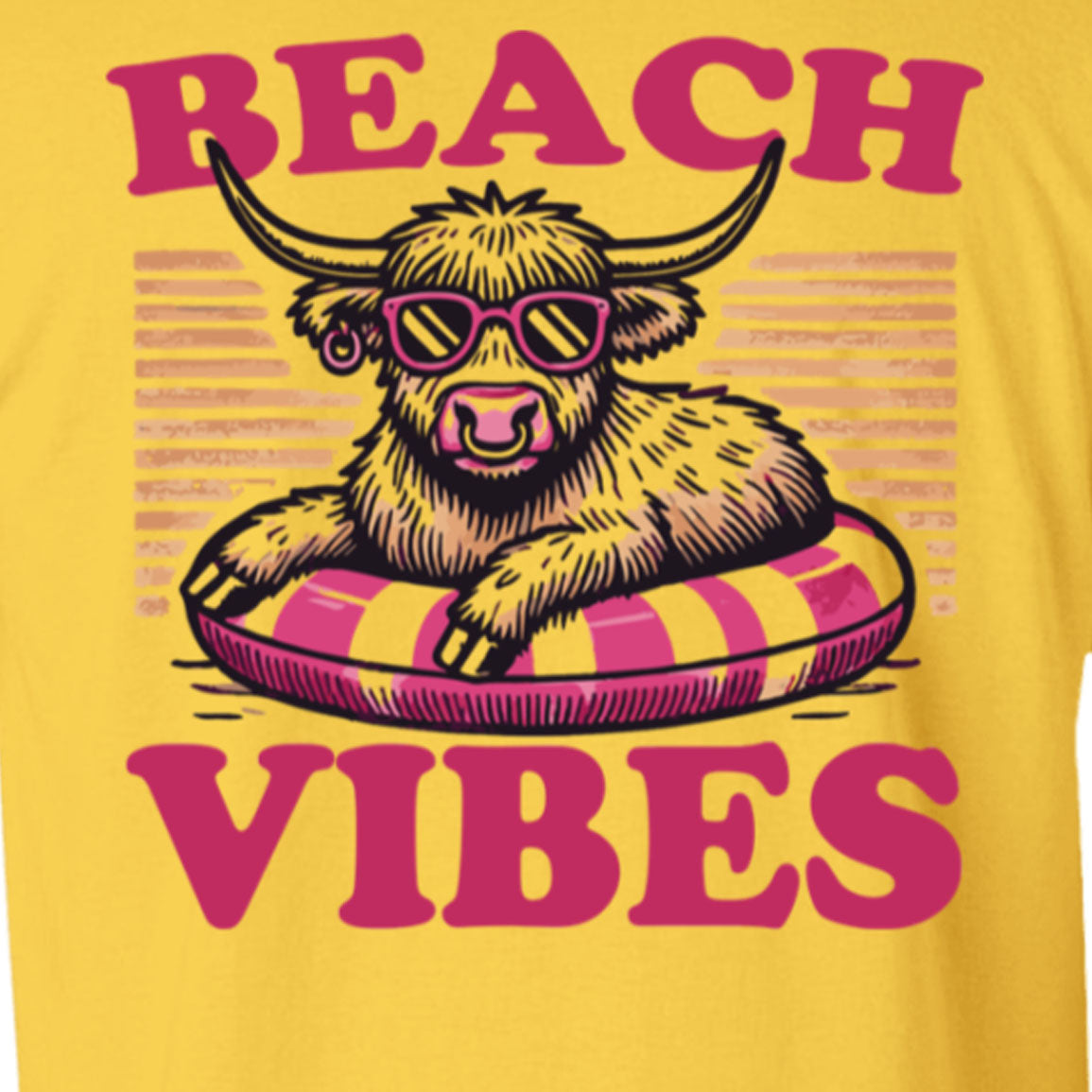 Highland Cow Beach Vibes T-Shirt