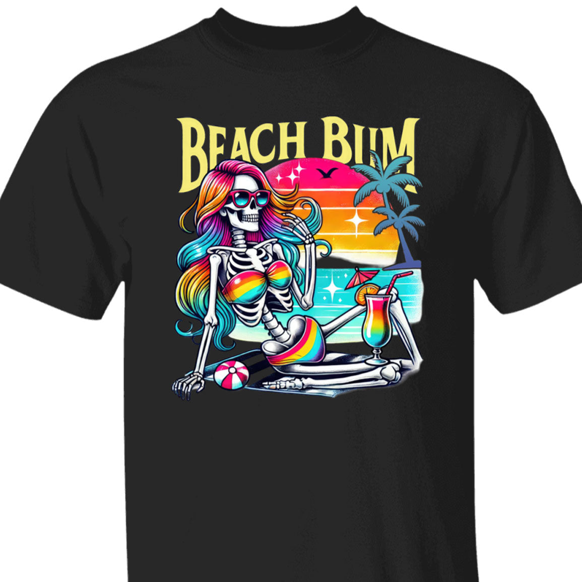 Skeleton Beach Bum T-Shirt