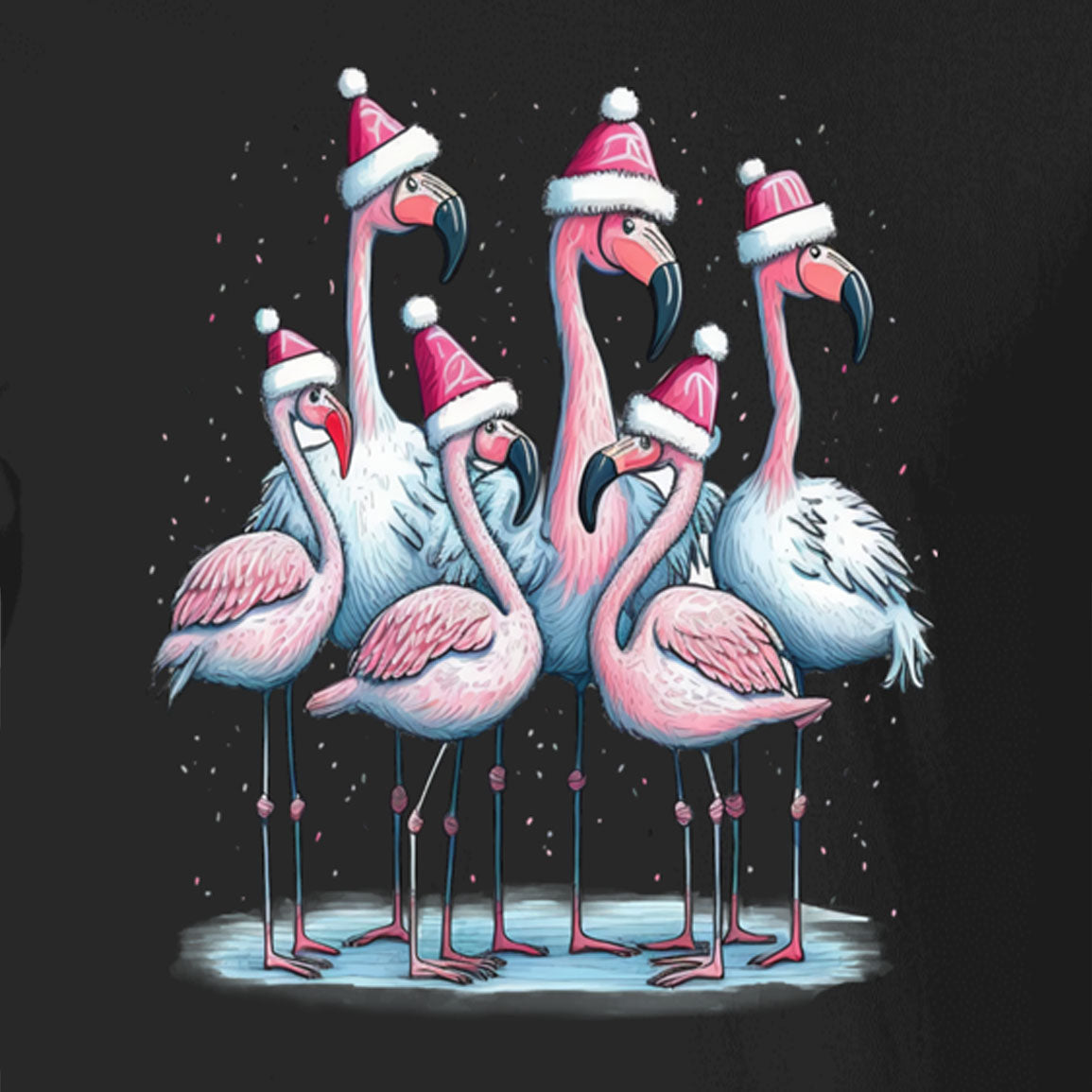 Christmas Pink Flamingo Shirt