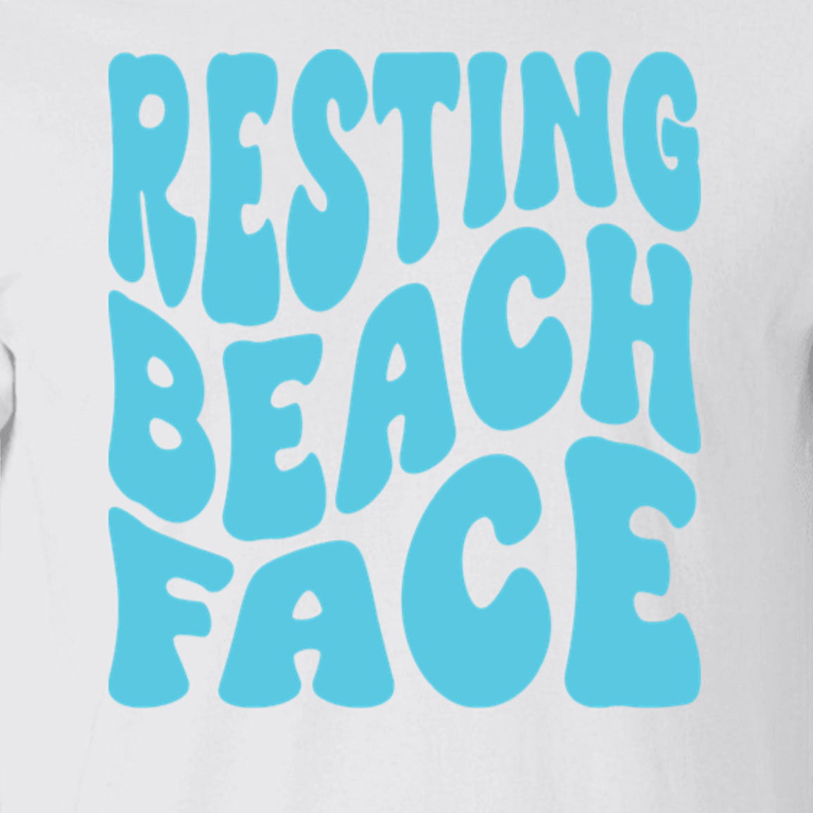 Resting Beach Face Retro Beach T-Shirt